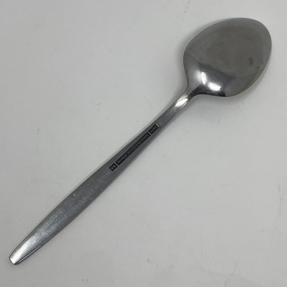 National Spoon Silver Donna Pattern Floral Stainless Japan